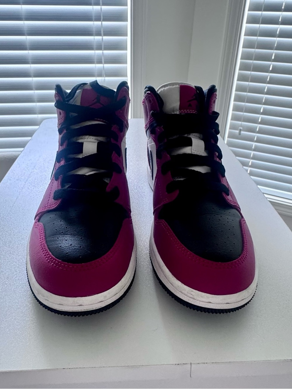 Jordan Kids Red and Black High-Top Sneakers